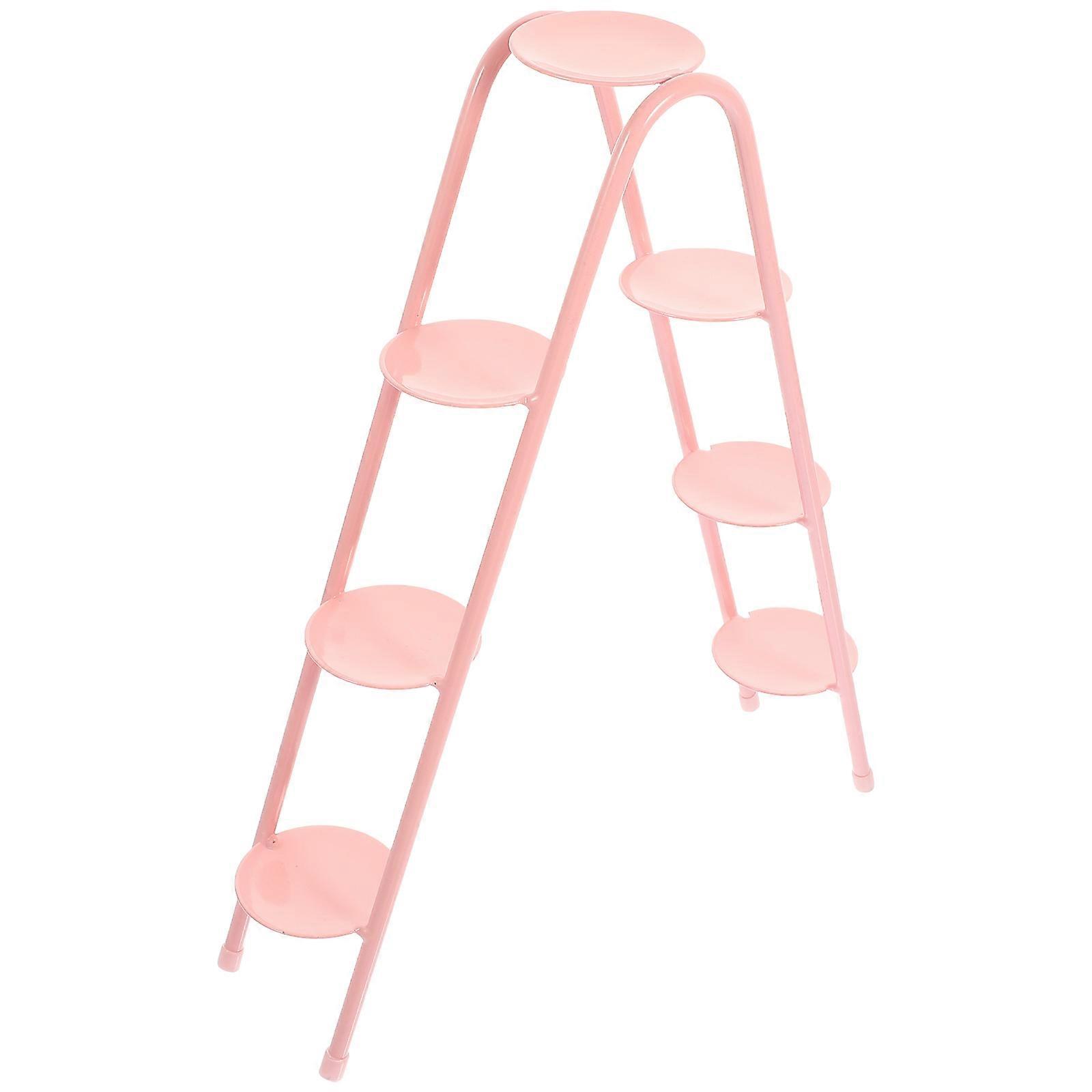 Dessert Display Multi-Tier Rack for Cake Stand 4Pcs Pink Iron Holder