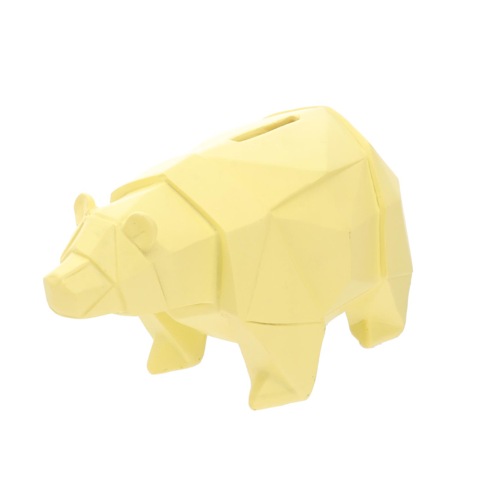 Desktop Decoration Polar Bear Money Box for Saving Use 3Pcs Resin Set