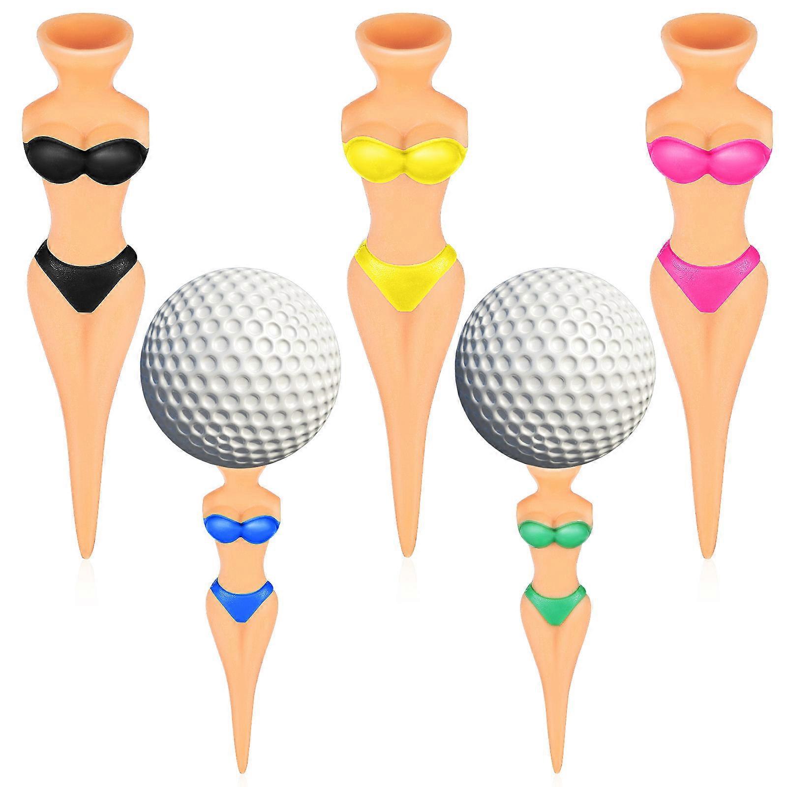 Golf Tees Creative Bikini Lady Shaped for Practicing 50Pcs Assorted Color
