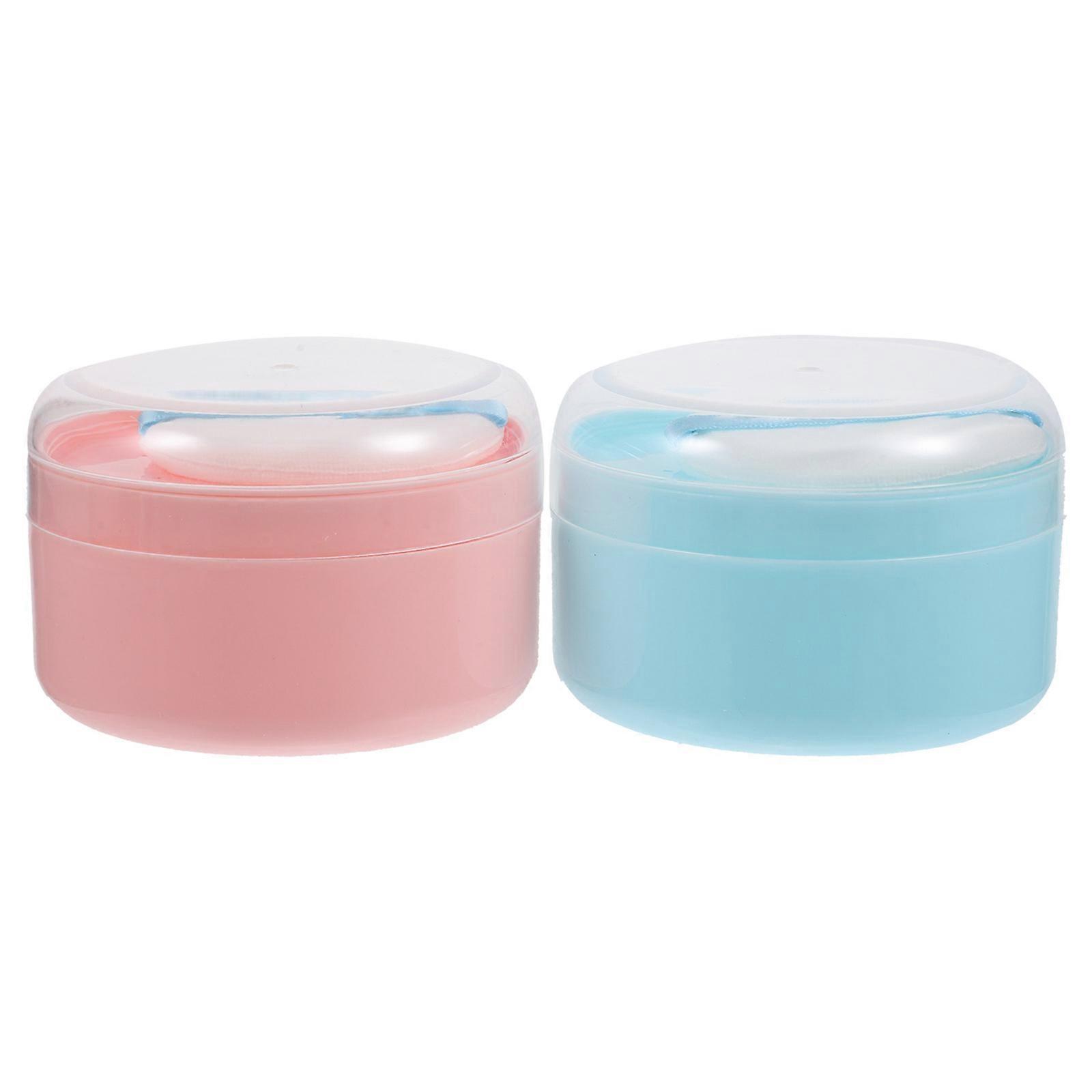 Baby Body Powder Puff and Container for Storage Use 8Pcs Set
