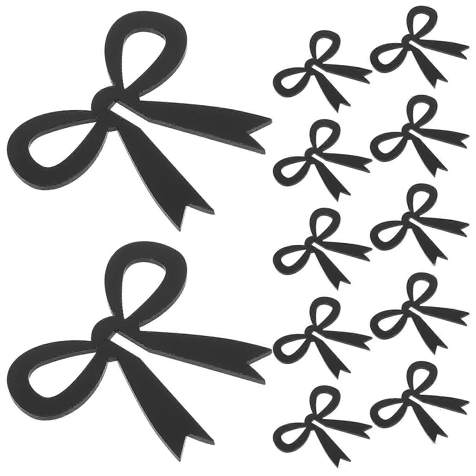 Bow Drink Identifiers Tag Bow Wine Glass Decorative Charms 48Pcs