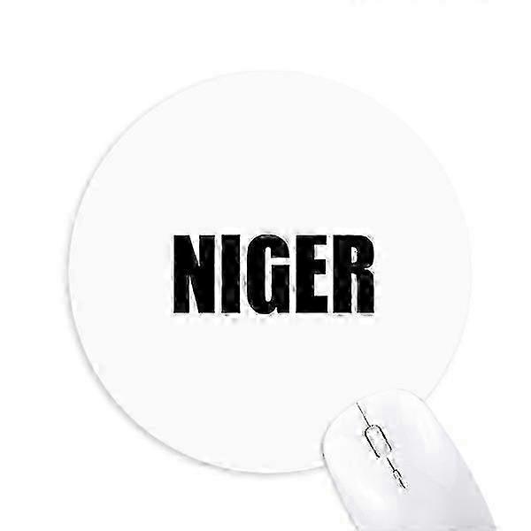 Niger Country Name Black Round Non-Slip Rubber Mousepad Game Office Mouse Pad 2025