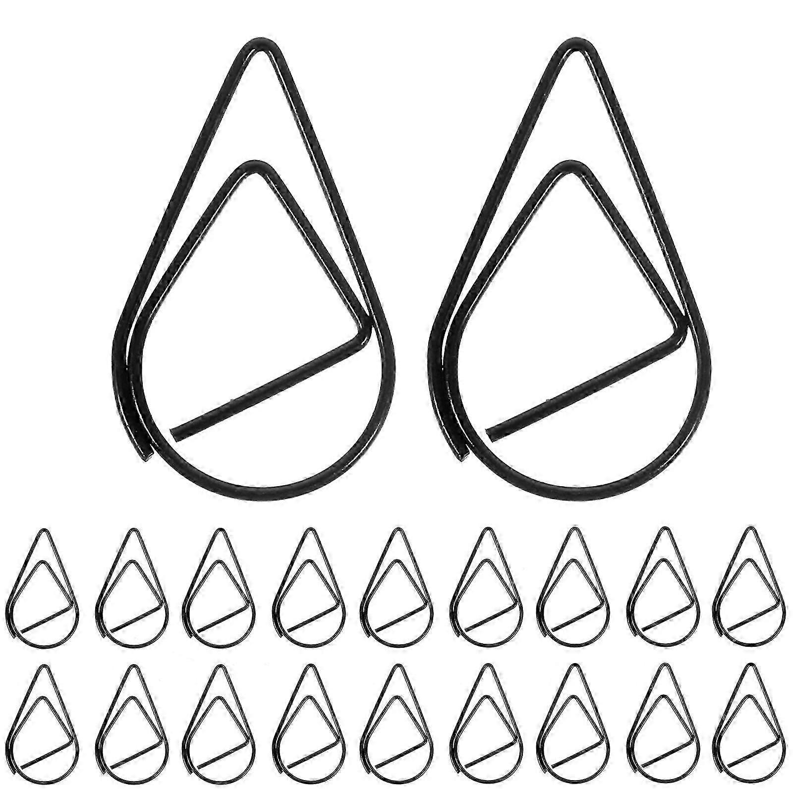 100 Lovely Drop-Shaped Paper Clips for Office Document Organisation and Fun