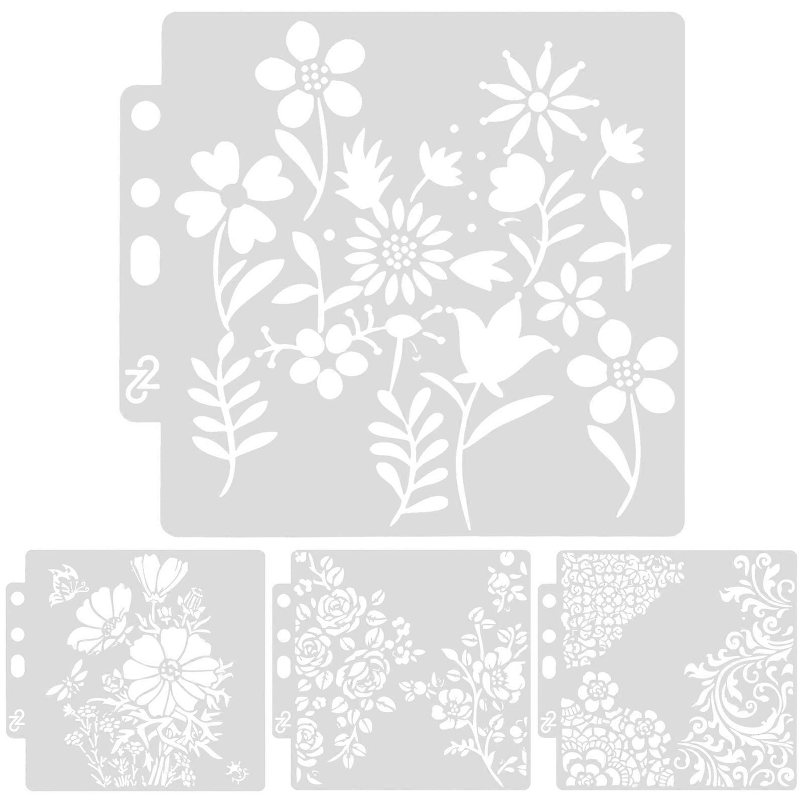 Painting Stencils Decorative Stencil for DIY Use 4Pcs Art Templates