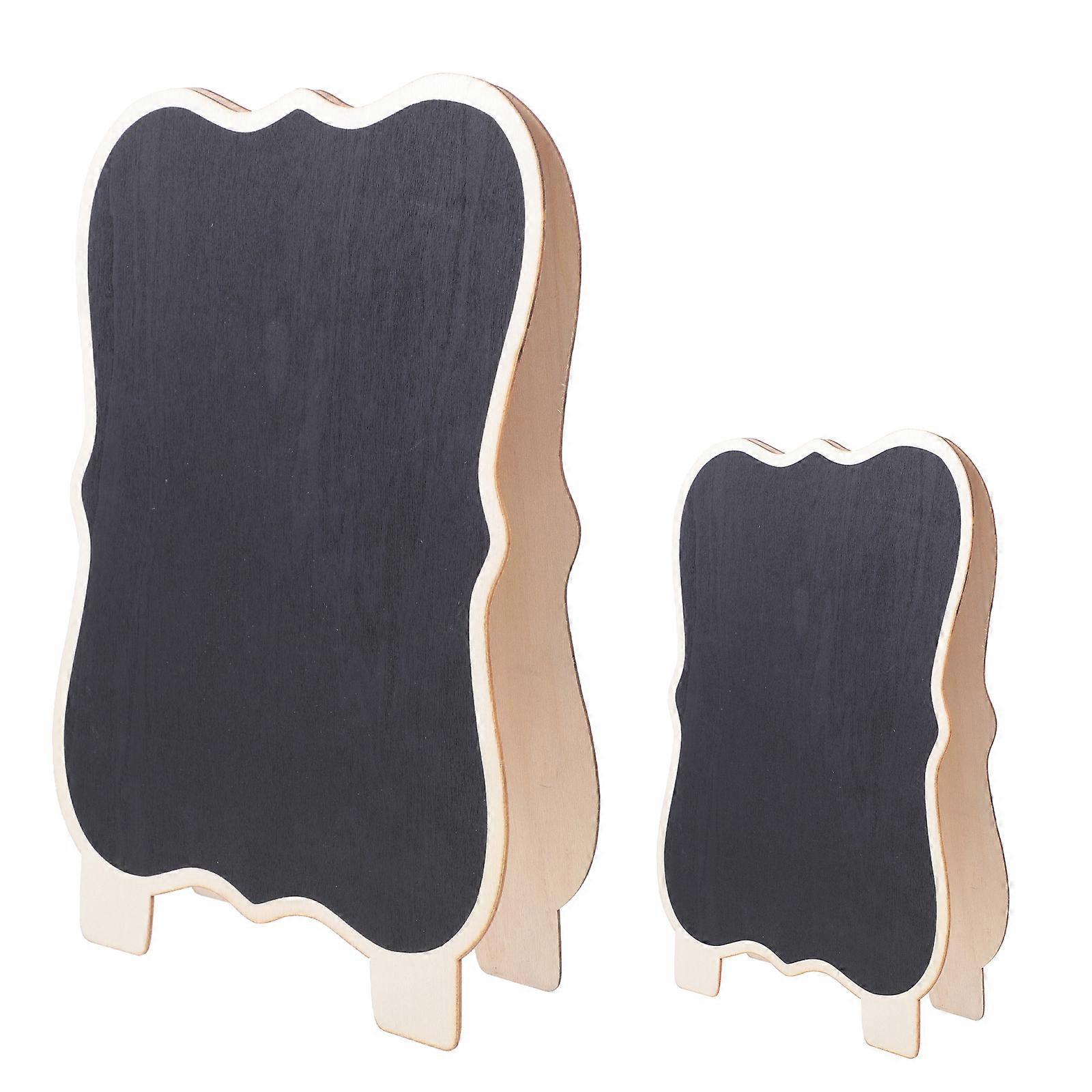 Wooden Message Blackboards for Writing 4Pcs Creative Tabletop Chalkboards