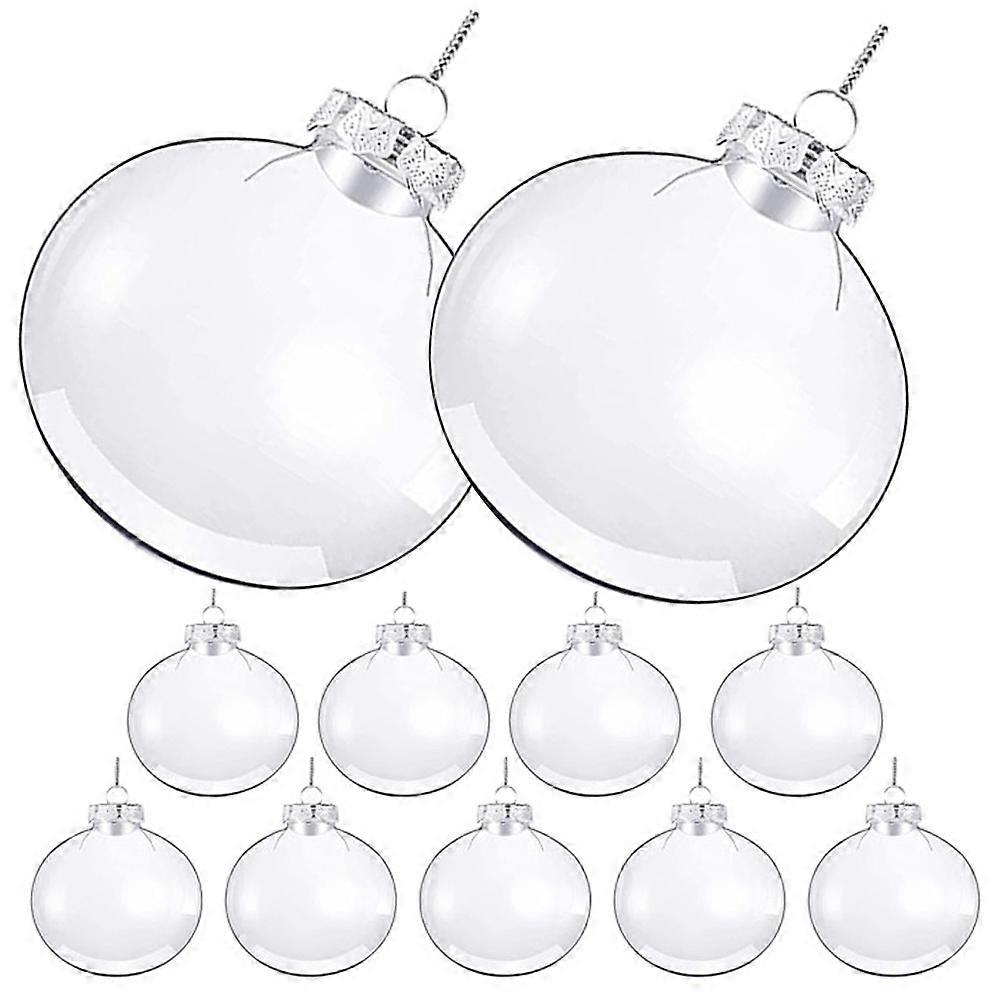 DIY Christmas Balls Transparent Plastic Decorations for Decoration 48Pcs
