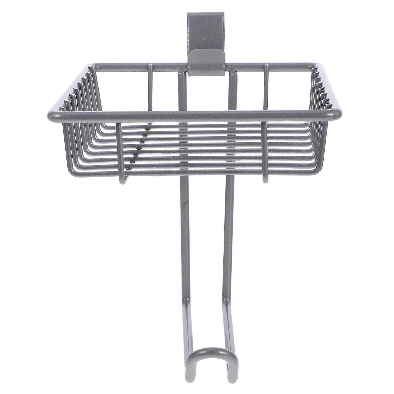 4Pcs Wall Mounted Tissue Holder for Bathroom Use Grey Iron with Storage Shelf
