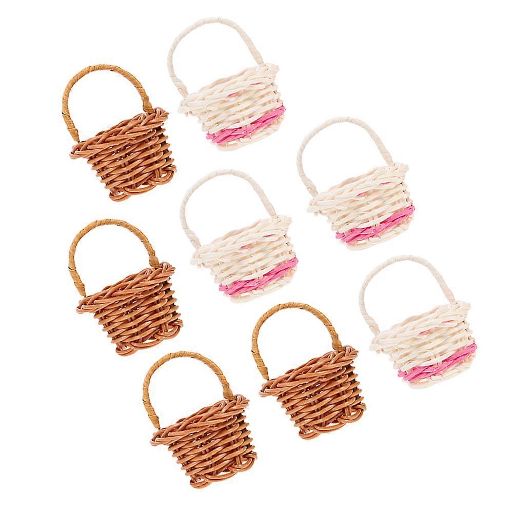 Woven Basket with Handles Hand-Woven for Storage Use 32Pcs Assorted Color