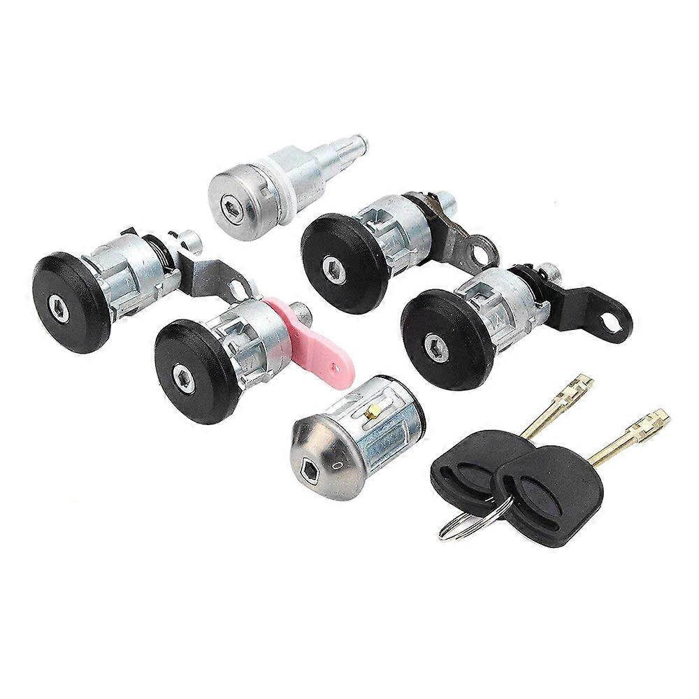 6Pcs Ignition Lock Set with 2 Keys for Ford Transit Mk5 1994-2000
