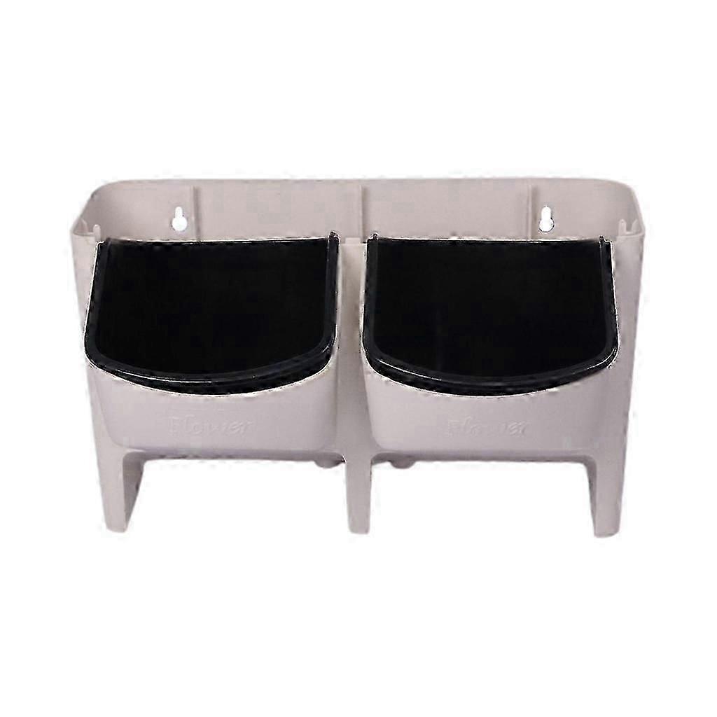 壁掛け垂直プランター自己散水盆栽花瓶積み重ね可能な植木鉢-S-ホワイト