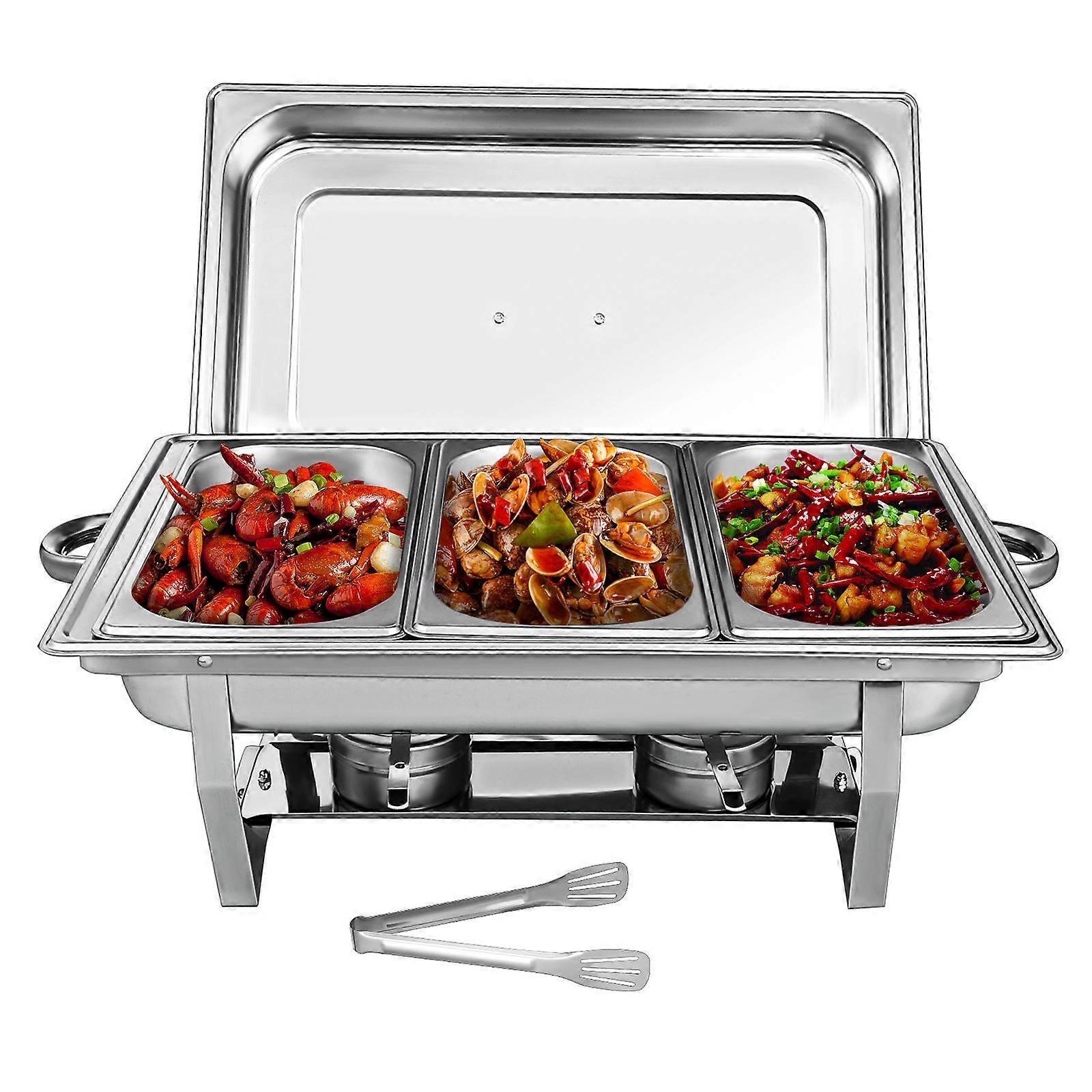 Stainless Steel Buffet Warmer for Food Serving with 1Set Chafers and Pans