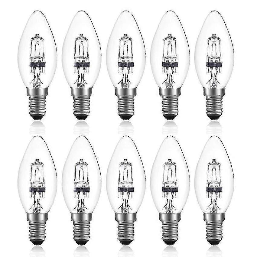 Dimmable E14 Halogen Bulb 42W C35 220-240V Warm White 2700K (10pcs)