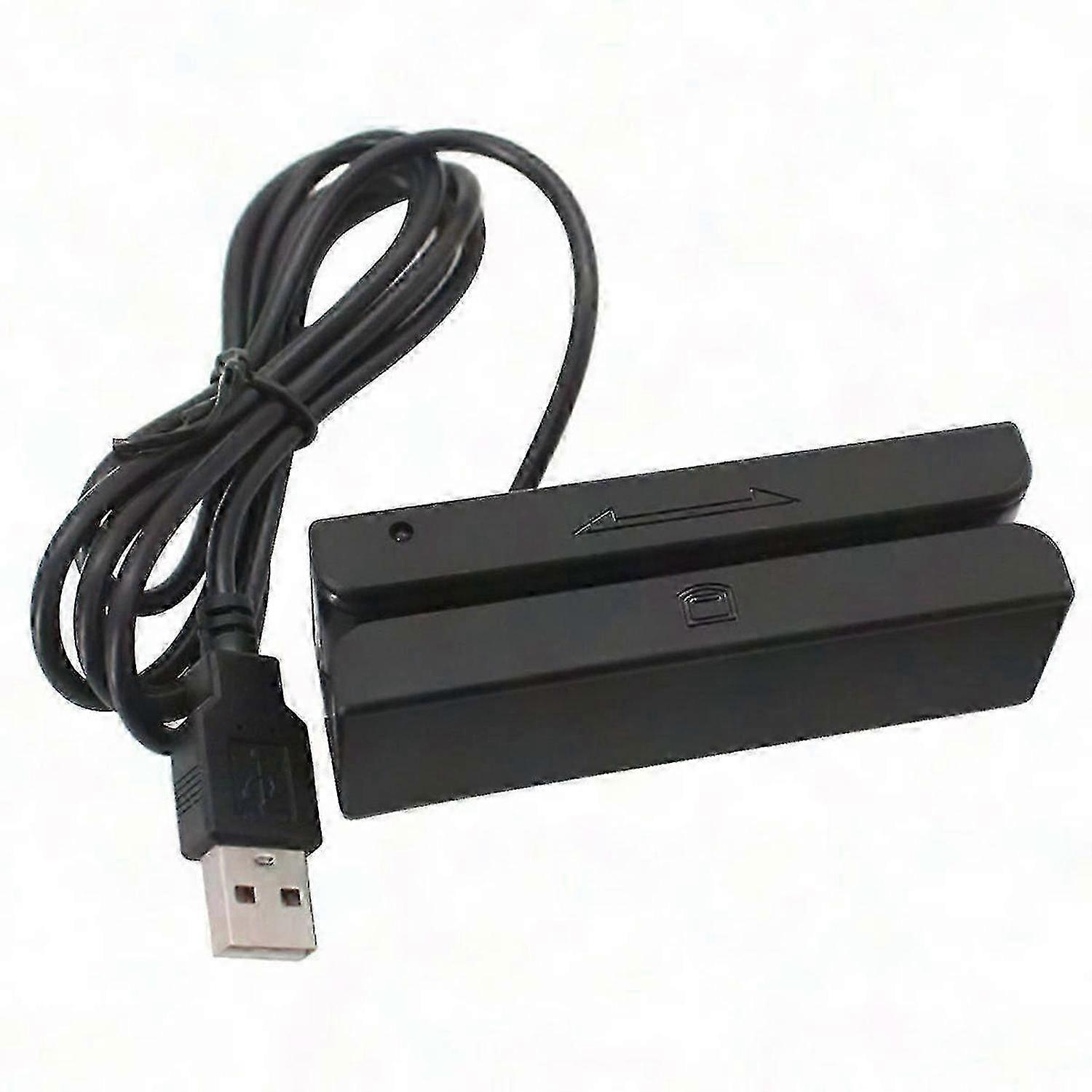 MSR90 USB Magnetic Stripe Card Reader for PC - Mini Swiper with 3 Tracks for USB