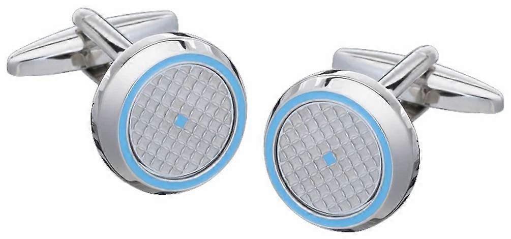 David Van Hagen Target Cufflinks - Blue/Silver