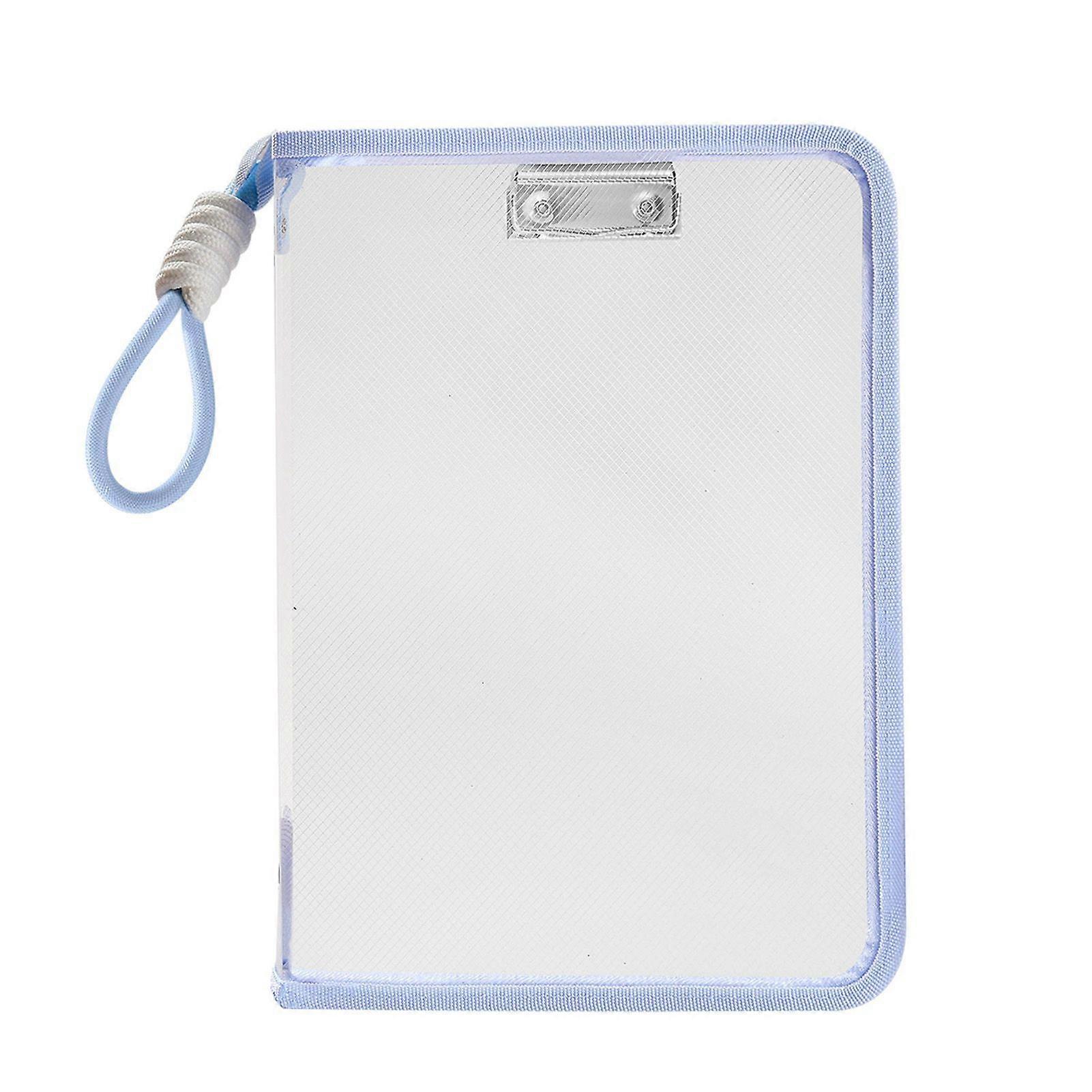 Transparent Zipper Pouch A4 Letter Size File Folder with Handle Portable Document Organizer for Office School Travel Supplies