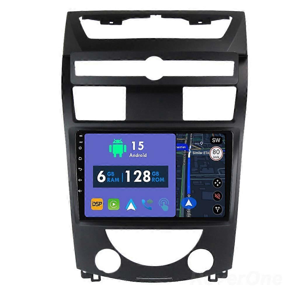 Car Radio 6G+128G CarPlay GPS Navigation Head Unit for SsangYong Rexton Y250 II 2 2006 - 2012 Android Auto Bluetooth Stereo Touch Screen