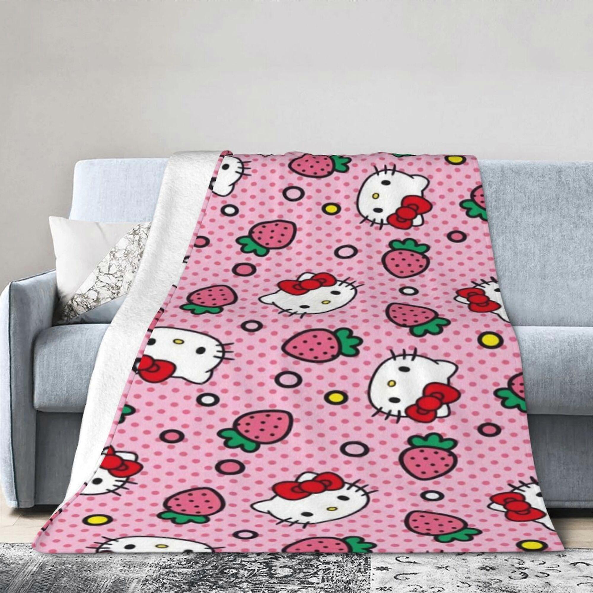Couverture en flanelle à l'effigie de Hello Kitty
