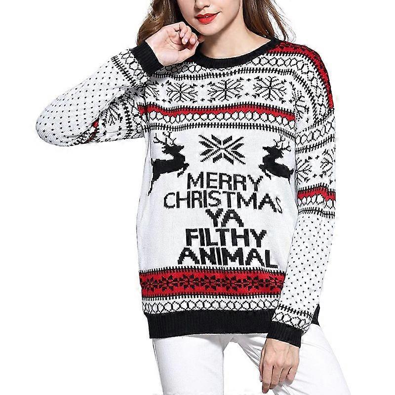 Christmas Cartoon Knit Cardigan Women's Sweater Cute Pattern Design Soft Comfortable Fabric