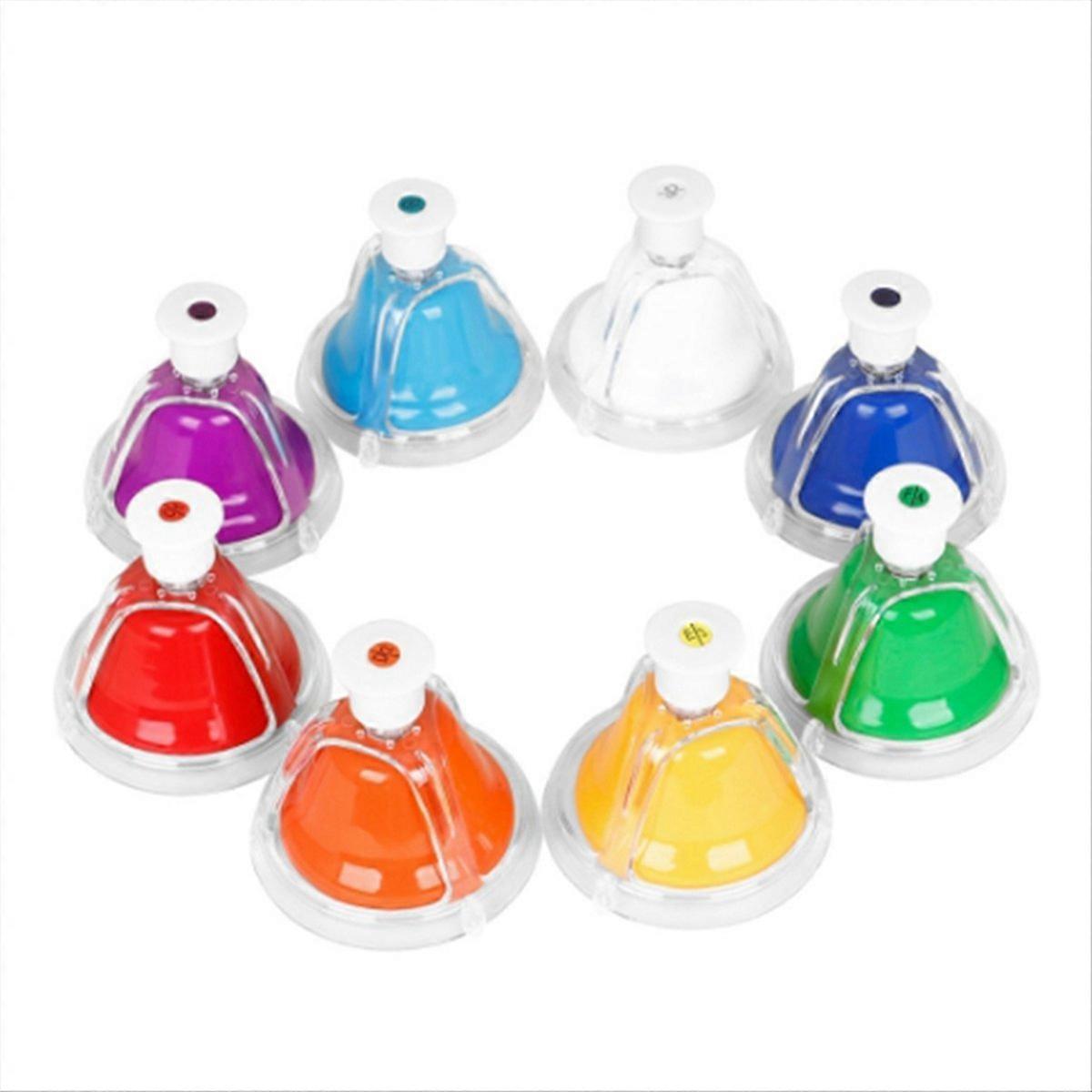 8pcs Hand Clocks Set, Diatonic Hand Clocks Hand Bell Set