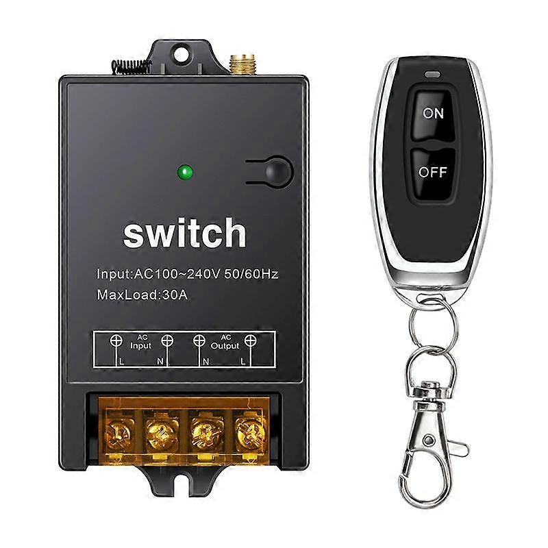 1-Pack Wireless Remote Control Switch (433 Single-Channel Wireless Switch) - Wiring-Free Remote Control for Water Pumps and Lights (Random Color)