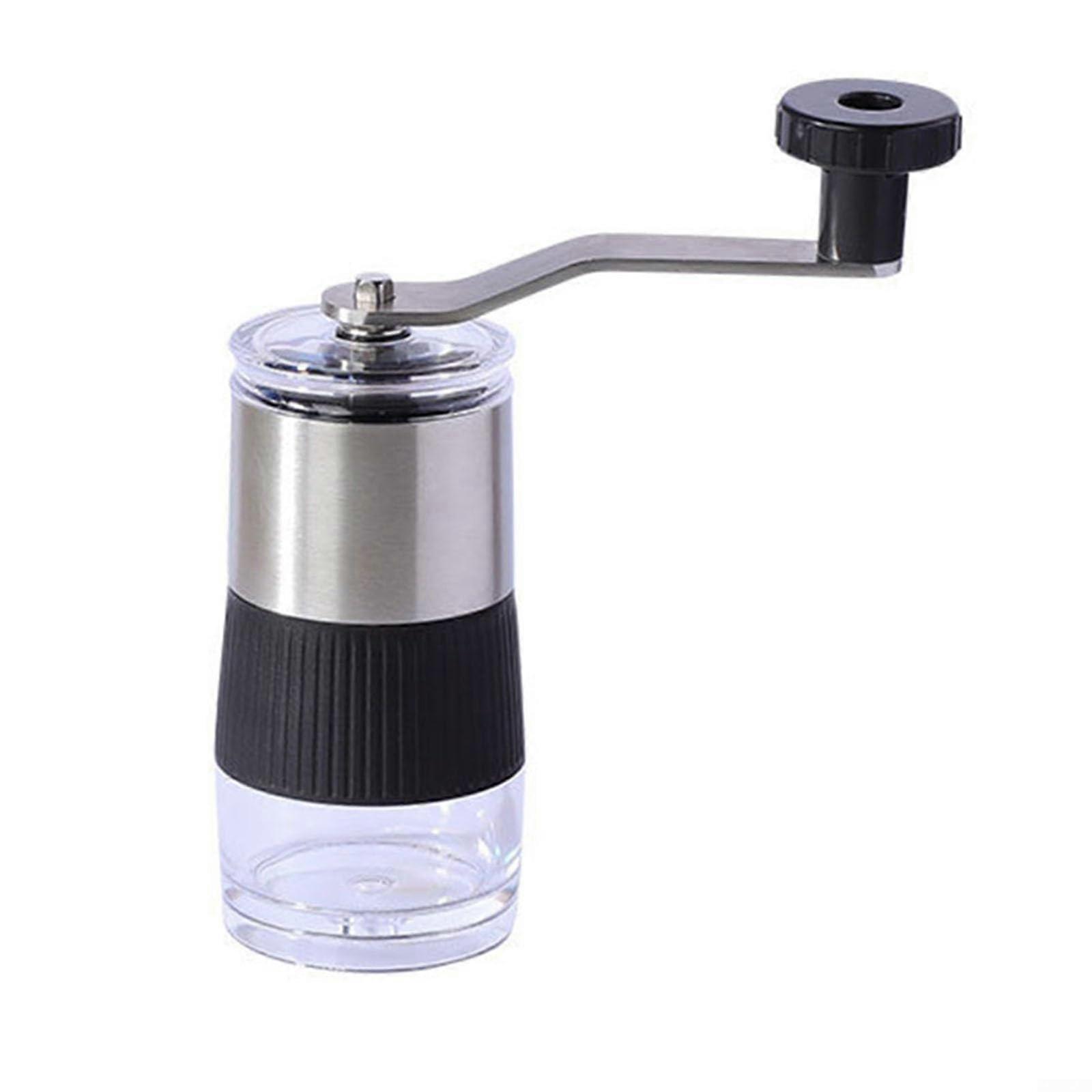 Espresso Handheld Coffee Grinder Compact Portable Manual Mill With Adjustable Grind Settings Silver Outdoor