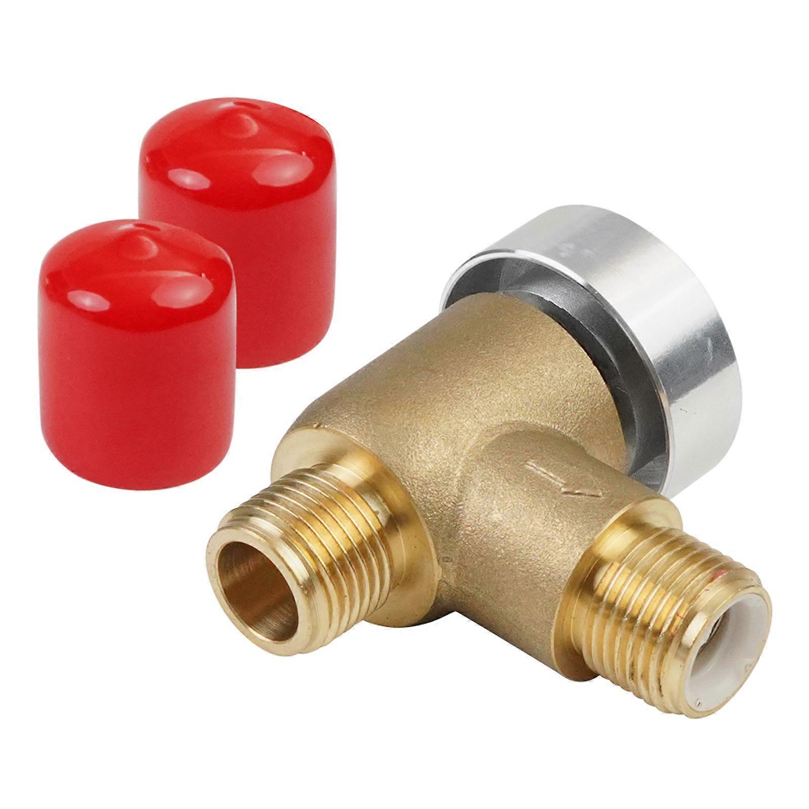 RV Vacuum Breaker Check Valve Brass RV Check Valve Backflow Preventer Camper Vacuum Breaker Improve Freshwater 1/2” NPT Male Threads