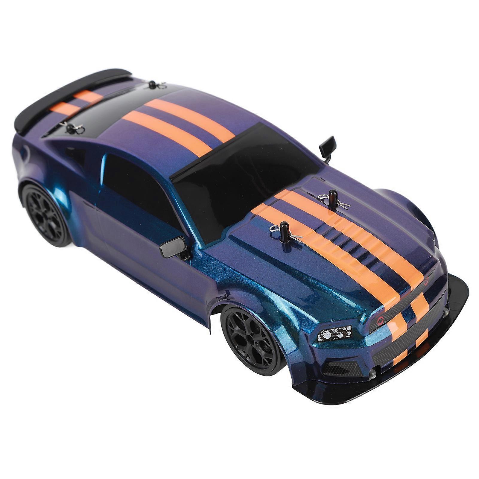 1/14 RC Drift Car Anti Interference 2.4G Remote Control 4WD RC Racing Car Model with Front Light 2 Set Wheels Single Battery 