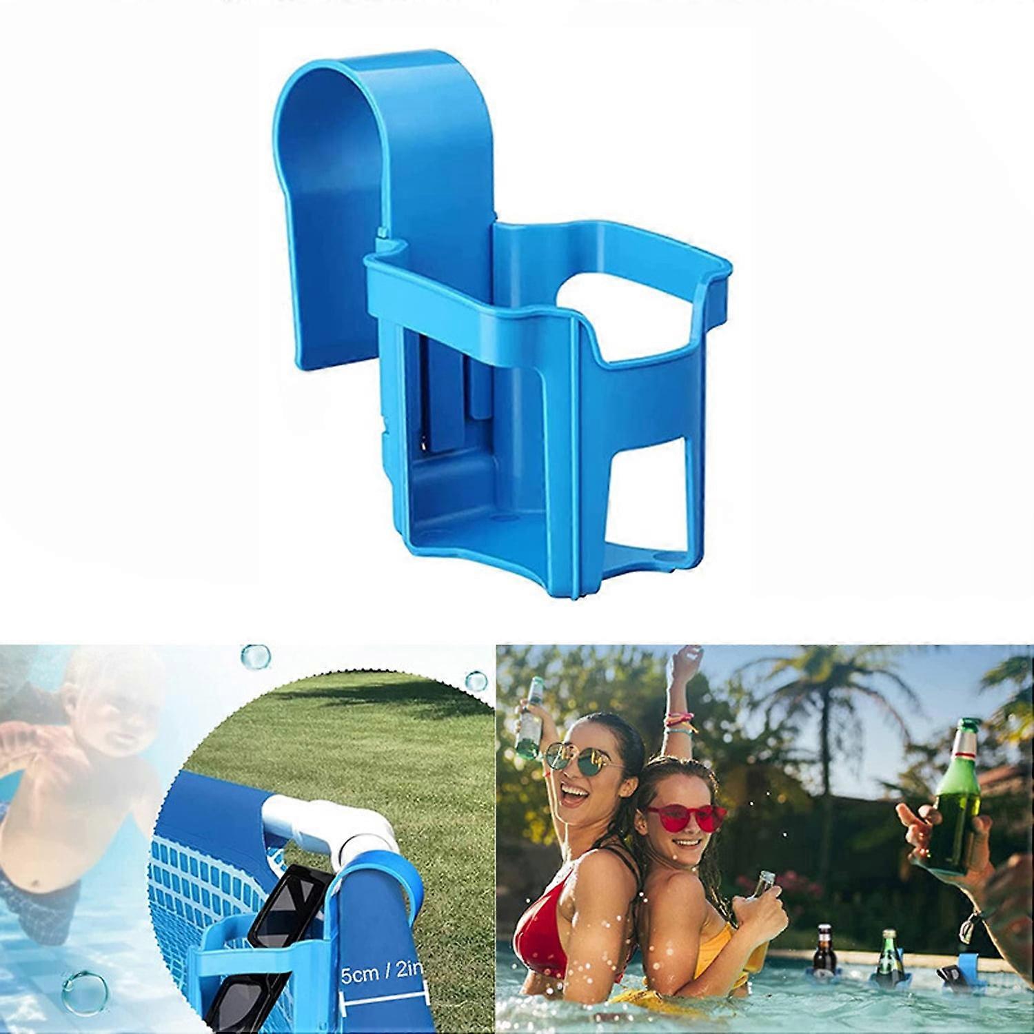 Pack of 1 Pool Drink Holder, Cup Holder for Frame Pool, Steel Frame Pool, compatible with Above Ground Pool, Holds Drinks & Sunglasses
