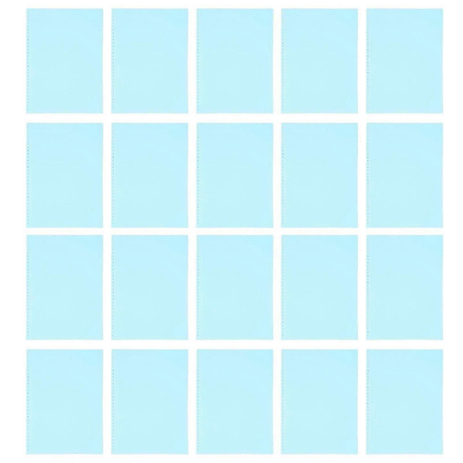 20Pcs Sheet Protector Paper Binding Cover Matte A4 30 Holes PP Plastic for Presentation Light Green