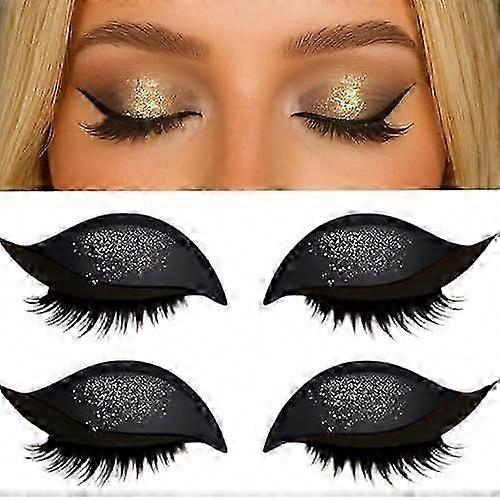 2-in-1 Reusable Eyeshadow & Eyelash Stickers for All Eye Shapes, 2 Pairs