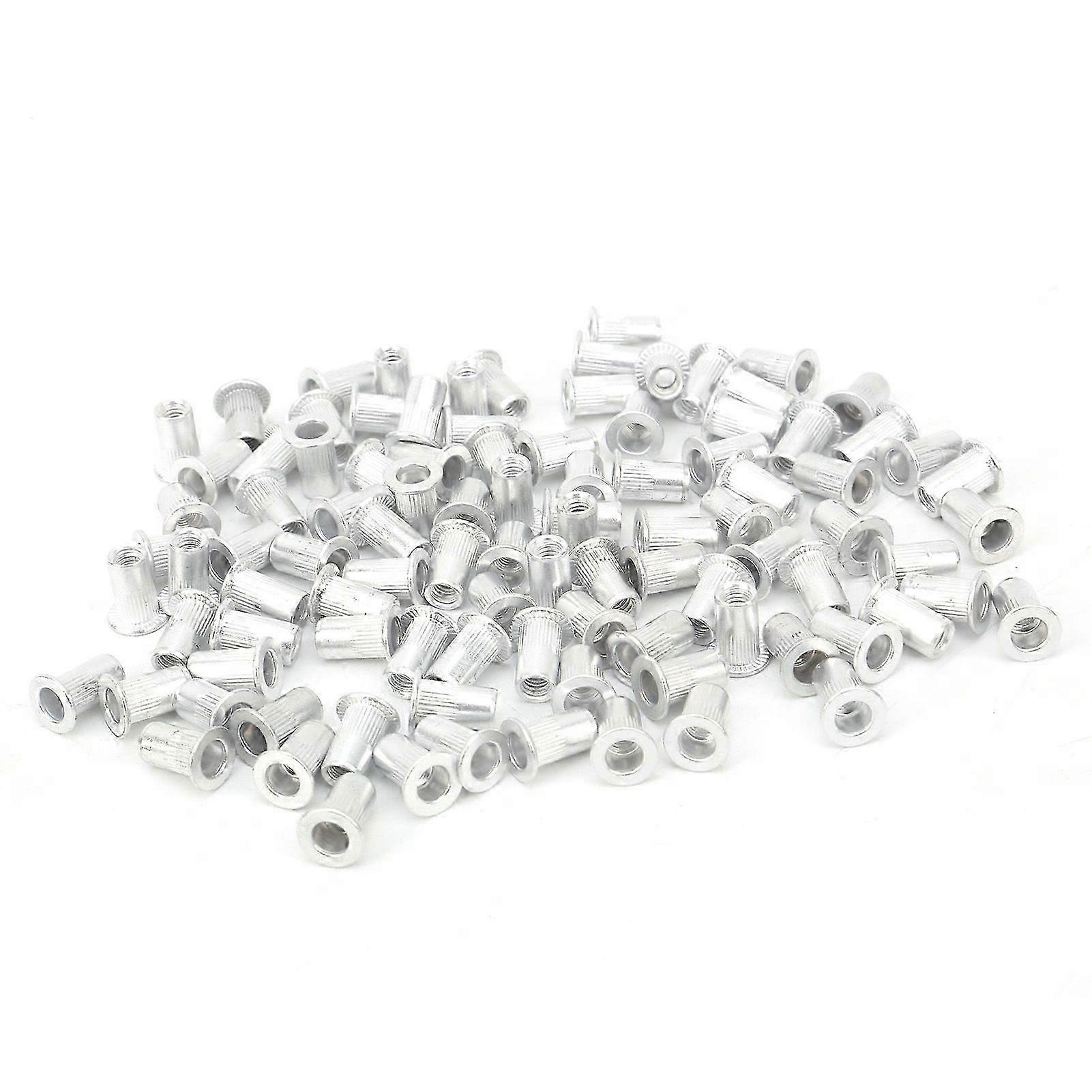 100Pcs Pull Riveting Nuts Aluminum Flat Head Vertical Hardware Accessories WJ30045M4