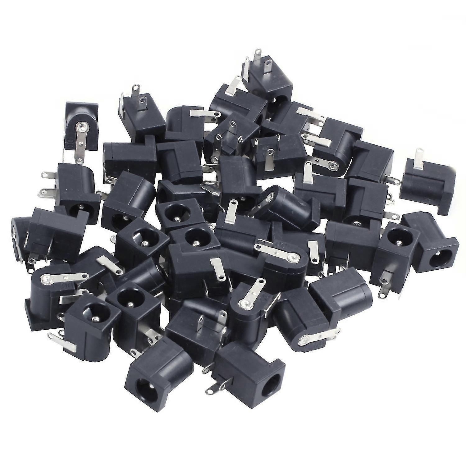 45 Pcs Dc Power Jack Socket 2.1mm X 5.5mm Barrel-type Pcb Mount Dc-005-L