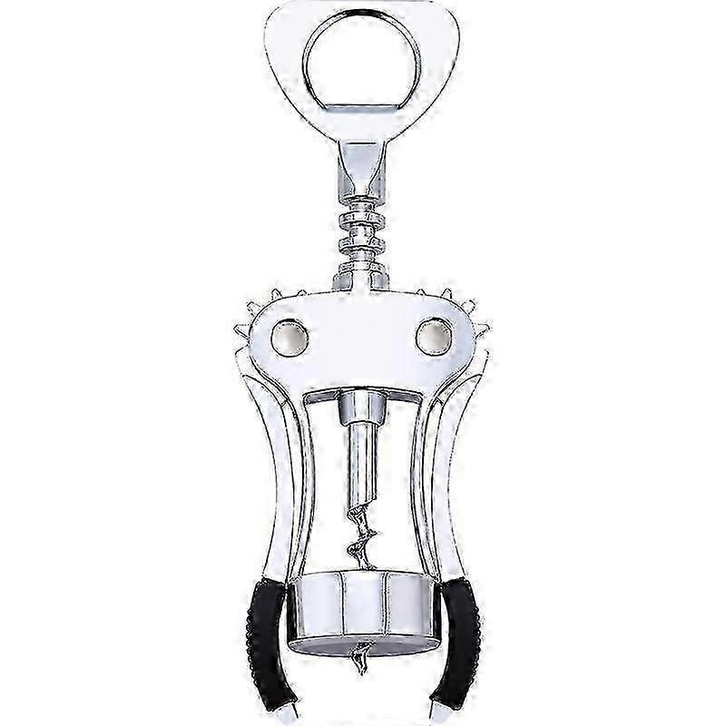 2-Piece Winged Bottle Opener & Corkscrew Set for Beer & Wine with Anti-Slip Levers Edition 1107