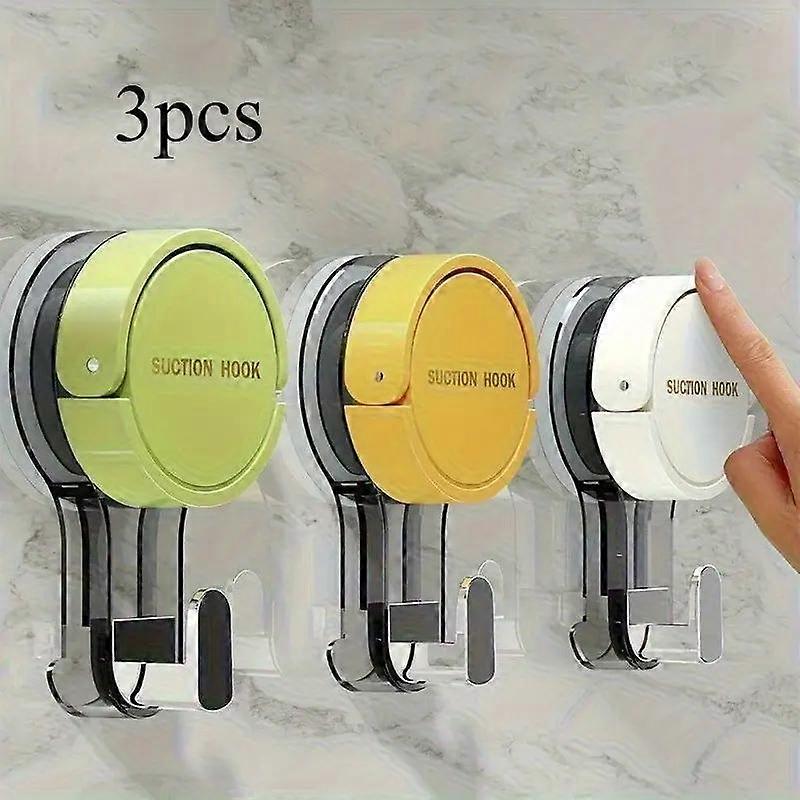 Πακέτο 3 γάντζων βεντούζας, αυτοκόλλητη κρεμάστρα πετσετών χωρίς τρύπημα, ασφαλές κράτημα από ανθεκτικό πλαστικό, ιδανικό για οργάνωση μπάνιου και κουζίνας