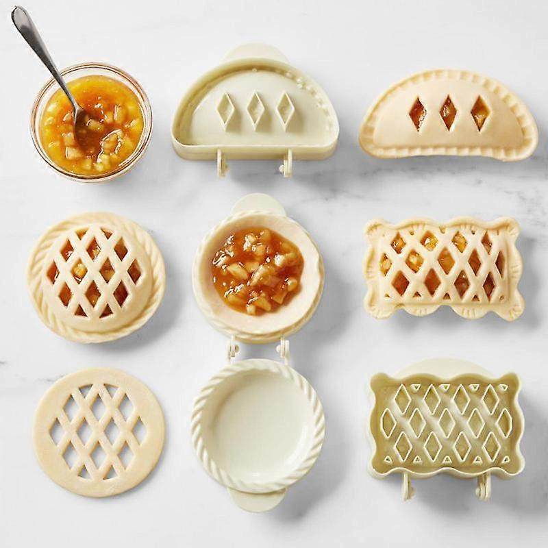 Mini Pie & Biscuit Mold Set, 3 Counts/set Plastic Dough Shaper, One-press Bread Former for Baking
