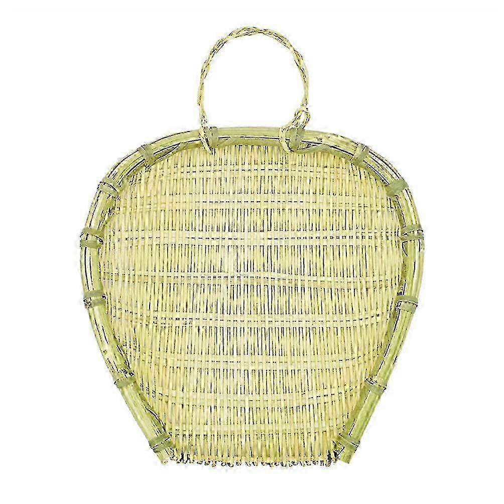 Woven bamboo drain basket for food storage and display