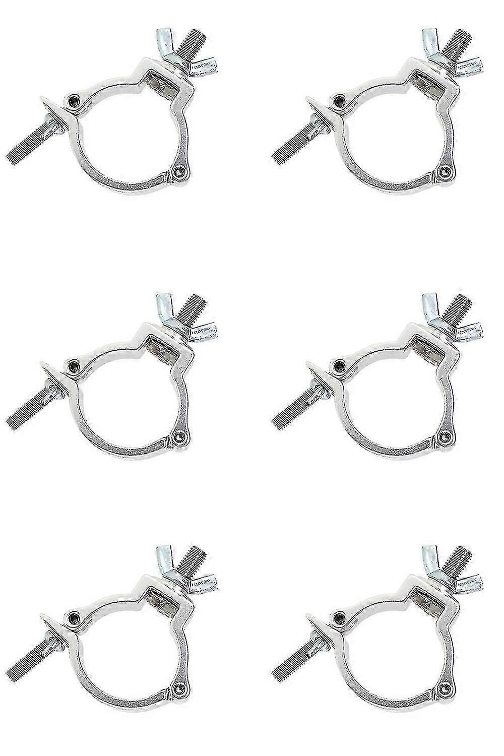 2023 - 6 Pack 48-51mm Quick Buckle Clamps for Stage Lighting, Max Load 100kg, Hooks for Movable Stage Light