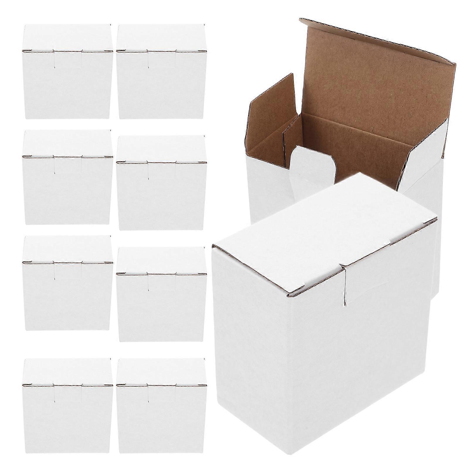 Corrugated Paper Box for Storage 10Pcs White Cardboard Moving Mailer Boxes