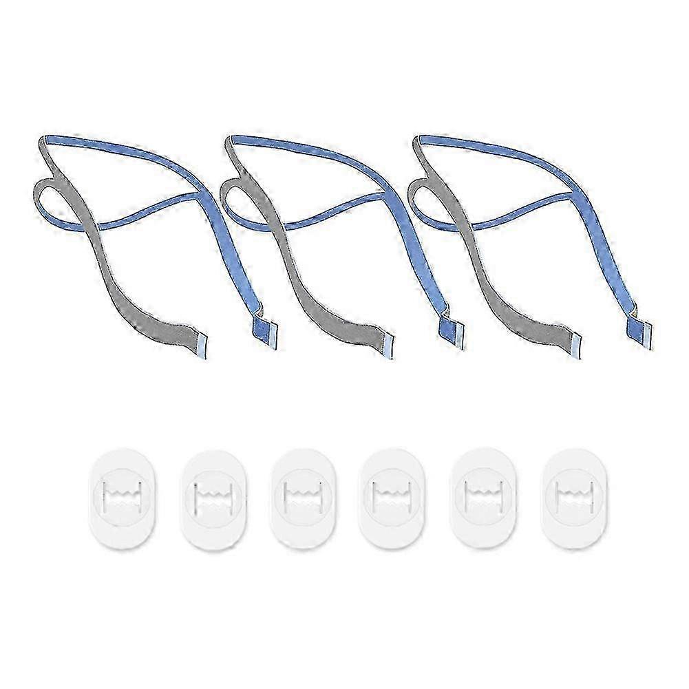 Replacement Headgear for P10 Nasal Pillow CPAP Strap with 3 Shoulder Straps and 6 Adjustment Points