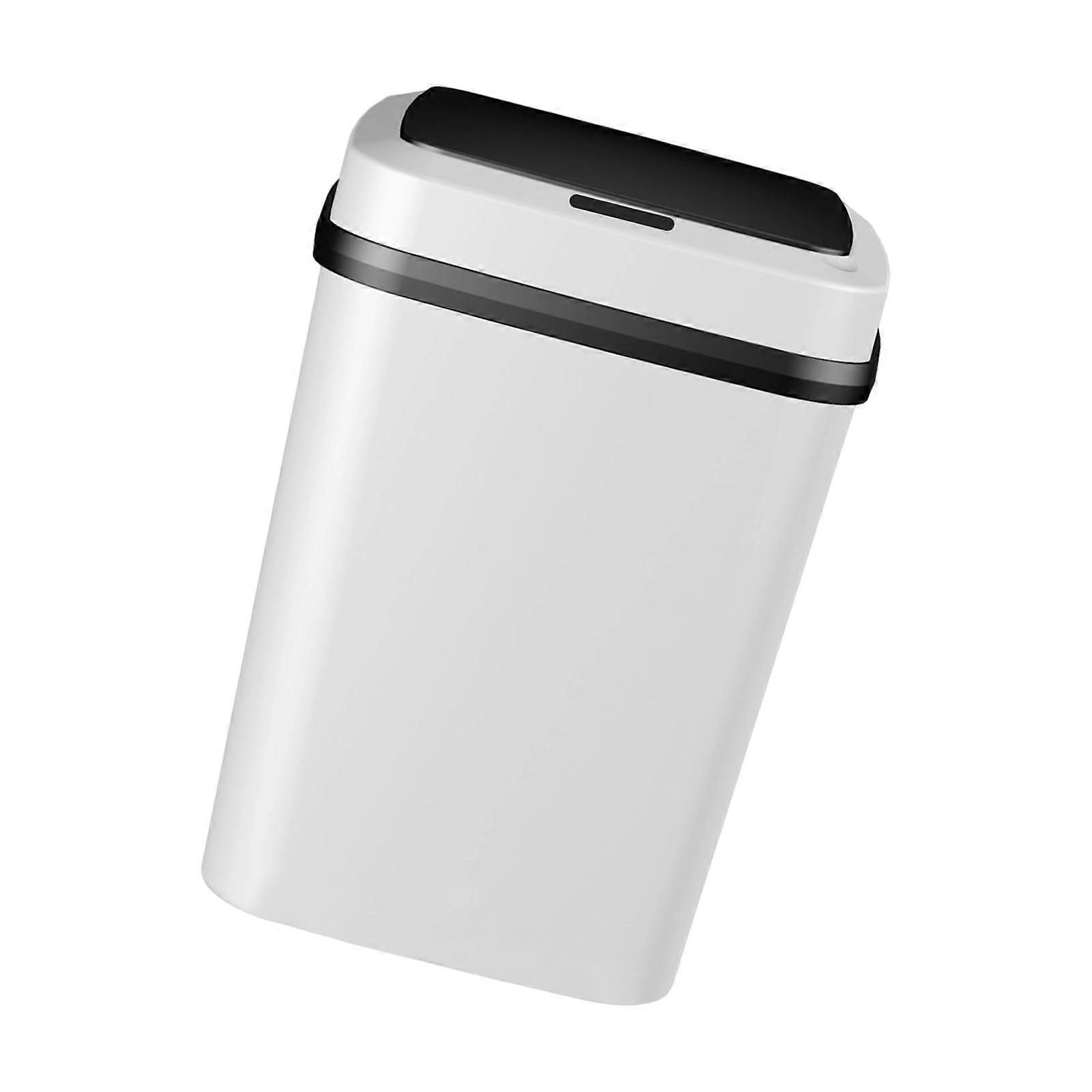 Automatic Opening Garbage Bin Close Hygienic Design Ideal For Elderly And Disabled Users  Black and white char