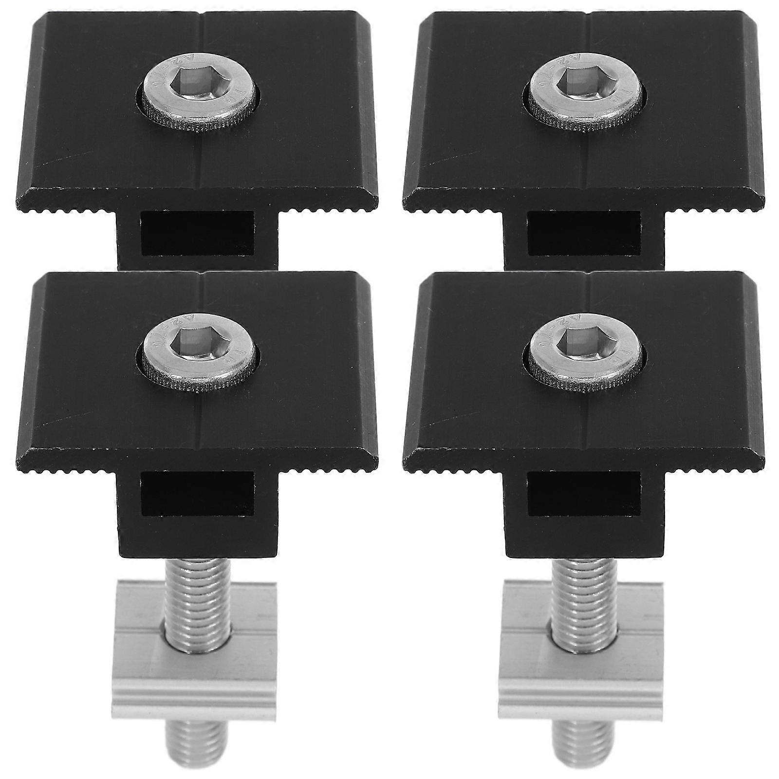 Durable Solar Panel Mounting Aluminum Clamps with Screws 4Pcs