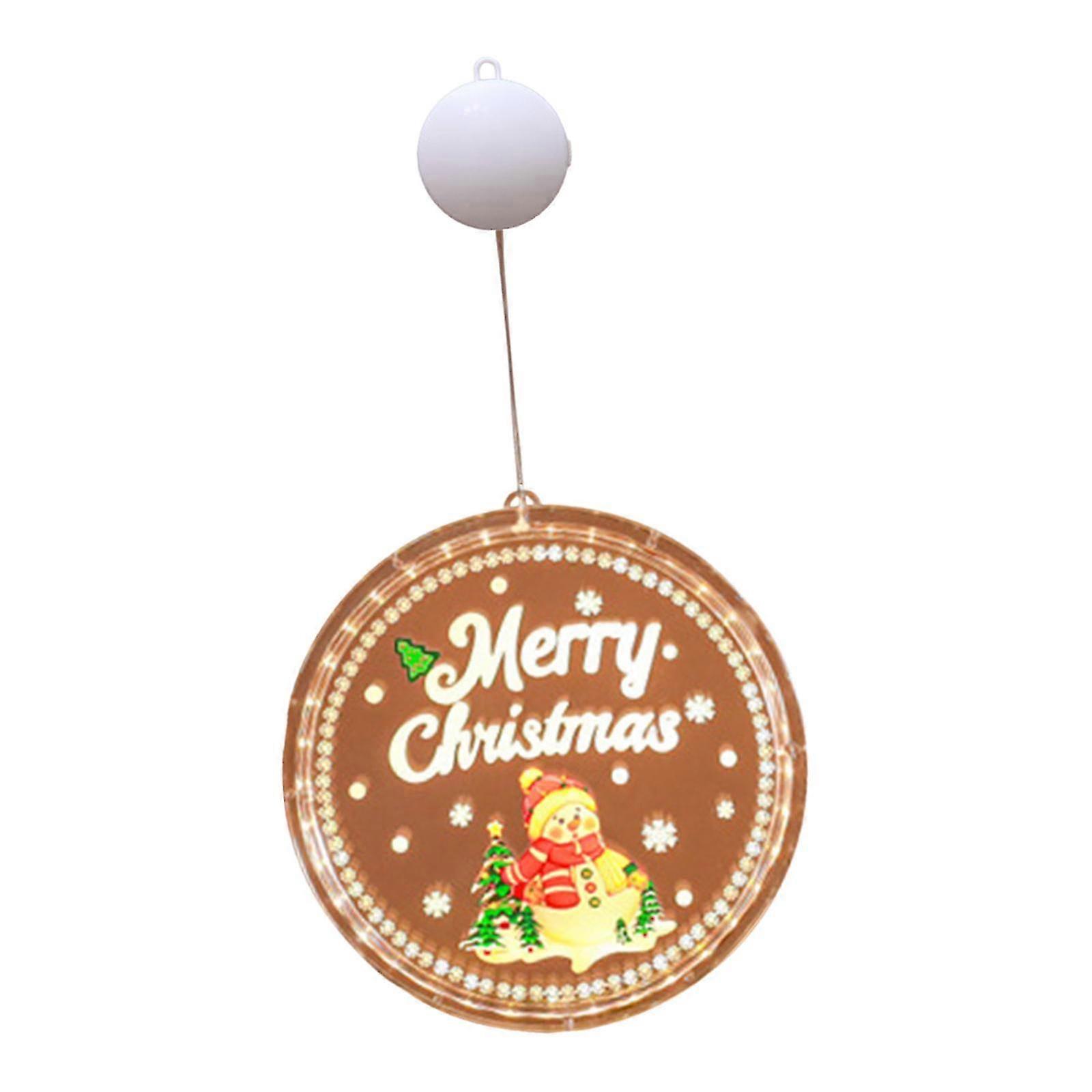 Christmas Decor Lights with Sucker for Window and Door Hanging Display