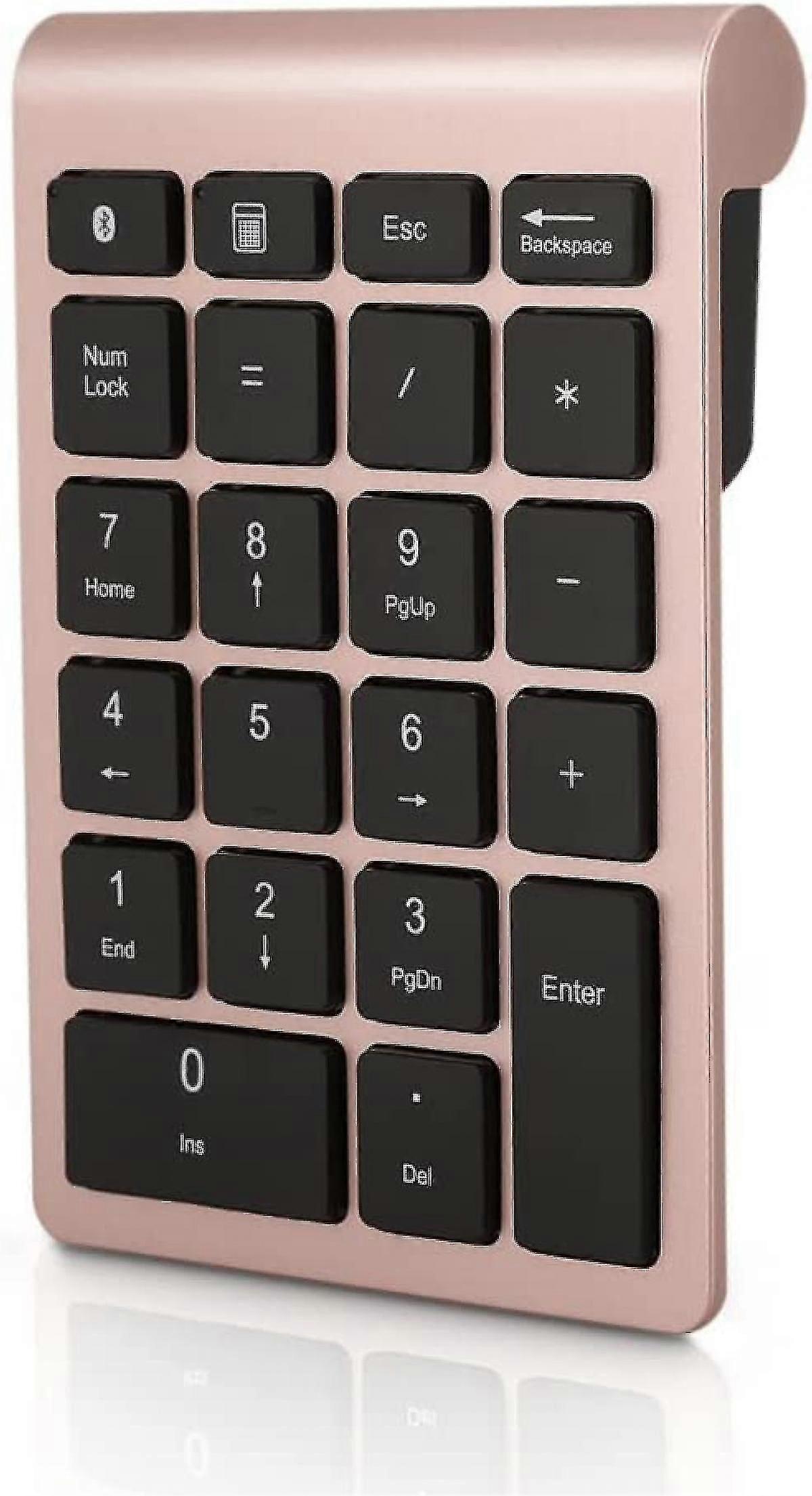 Bluetooth Number Pad, 22 Keys Number Keypad With Shortcut Key, 10keys Portable Financial Accounting Wireless Number Pad