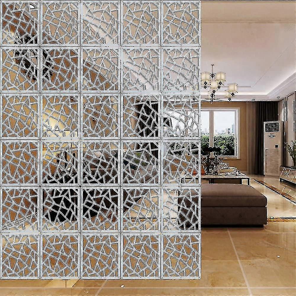 Il miglior set di 12 divisori ecologici in pvcsemplice e modernopannello divisorio intagliato 29 cm x 29 cmbianco JU