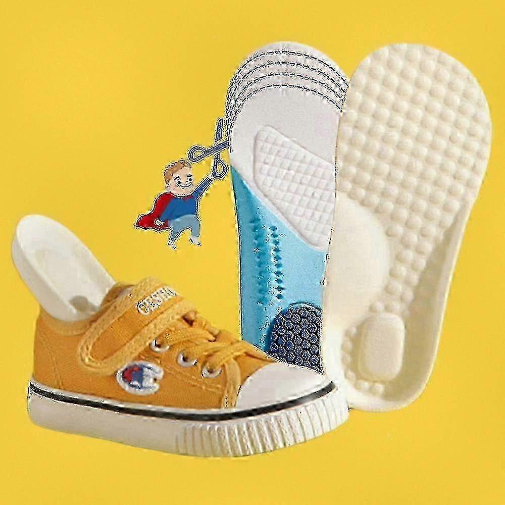 Kids Orthopedic Insoles for Children with Plantar Fasciitis, Arch Support, Comfortable Shoe Sole, Memory Foam Sports Running Insole - Suitab