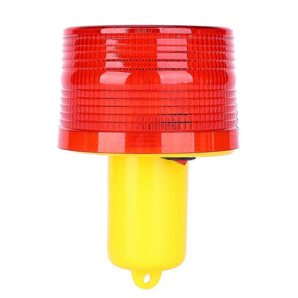 1pc Solar LED Emergency Warning Flash Light Alarm Lamp Traffic Road Boat Red Light