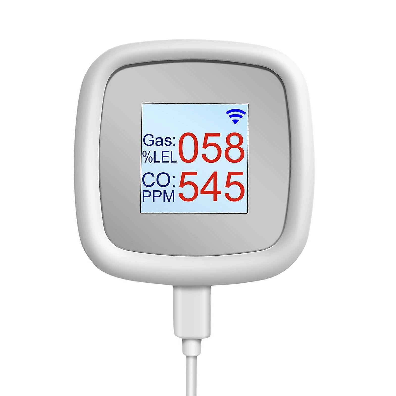 Gas Leak Detector for Home Kitchen 1.4in Digital Color Display Natural Gas Methane Gas Detector with Alarm LPG Detector Multicolor