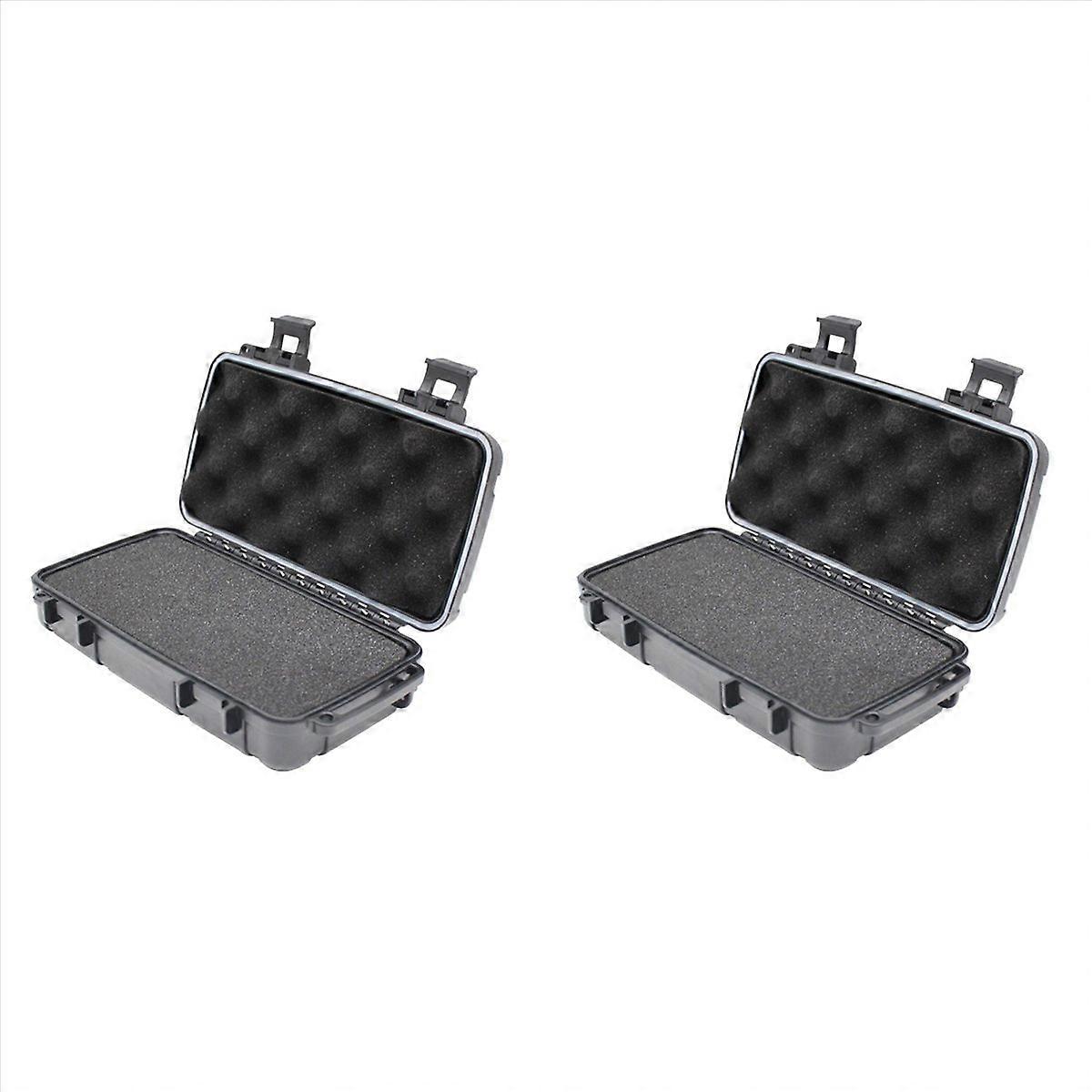 2X Waterproof Hard Carry Case Bag Tool Case with Pre-Cut Sponge Storage Box Protector Organizer Hard