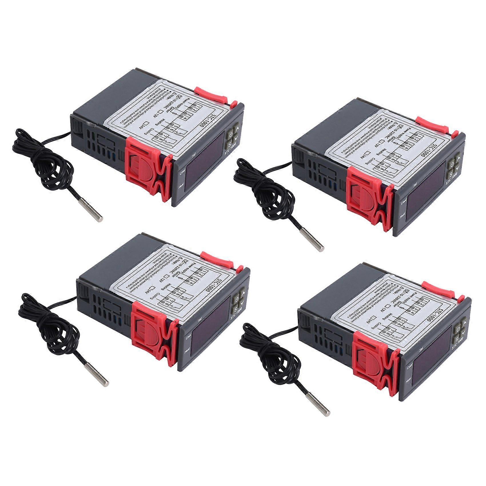 4X 220V/-/1000 Digital Temperature Controller Thermostat with 