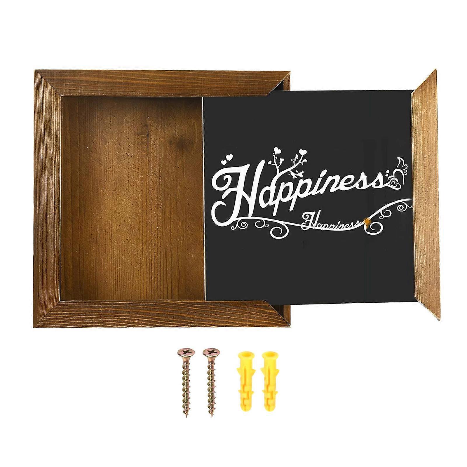 Decorative Practical Box with Secret Compartment Wood Money Box Photo Frame Decorations Box for Jewelry and Keepsakes Multicolor